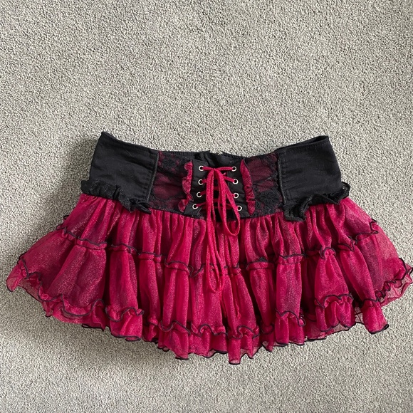 Tripp nyc burgundy tutu corset skirt size S - Picture 1 of 3